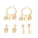 3pairs/set Bohemia Shell Dangle Ear Stud Women Drop Earrings Beach Jewelry