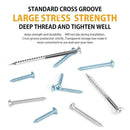 Plastic Self Drilling Drywall Ribbed Anchors Assortment with Screws Kit 200 T9G9