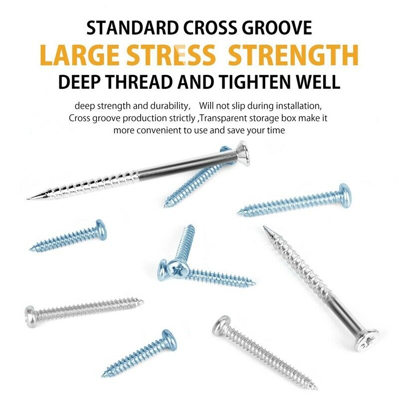 Plastic Self Drilling Drywall Ribbed Anchors Assortment with Screws Kit 200 T9G9