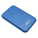 2.5 inch SATA 2 to USB3.0 HDD SSD Case External Hard Disk Enclosure (Blue)