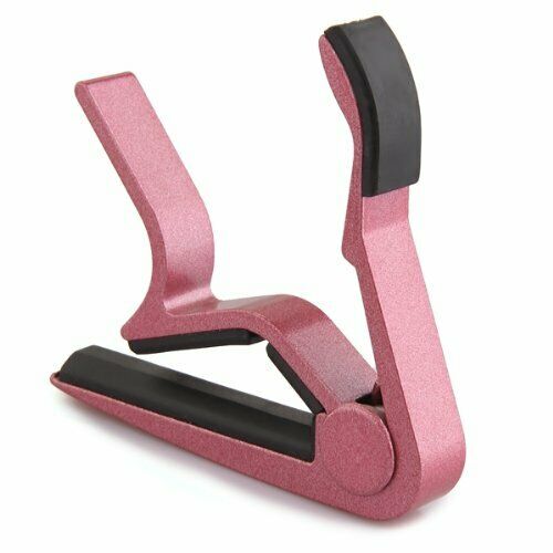 Metal Quick Change Key Capo Clamp for Acoustic Electric Guitar Pink