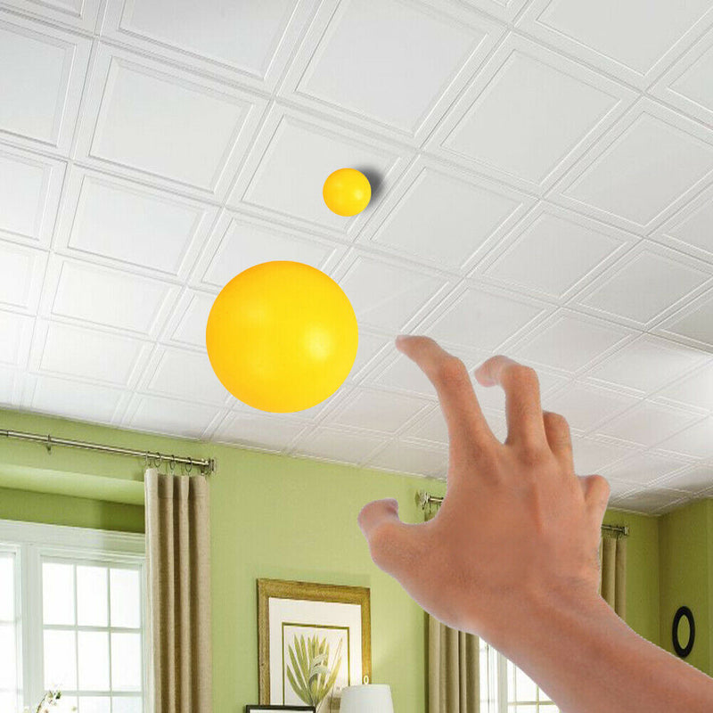Stick Wall Ball Fluorescent Squash Target Ball Decompression Ball (Yellow)