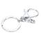 10X Big Lobster Clasp Hooks Keychain Split Ring Short Chain Key Ring DIY F Bj