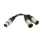 Female Connector XLR 3 Pin 6 "to 2 Male Plugs For Mic PA DJ Cable