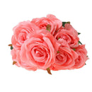 Large 9 HEADS Artificial Rose Silk Flowers Floral Valentines Wedding Pink
