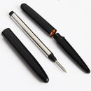 1PCS Crocodile Mini Space Pen Lacquered Black with Machined Lines Cased Gif U7V3