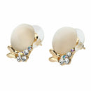 Diamond Temperamental Bowknot Earrings Brilliant Cat Eye Stone Earrings
