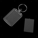 40Pcs Women Men Unisex Acrylic Clear Ring Keychain Blank DIY Photo Frame