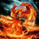 5D DIY Diamond Painting Embroidery Phoenix Pattern Round Drill Decor Gift