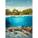 Full Drill Round Diamond Painting Undersea World Mosaic Picture Bead Craft