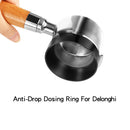 Coffee Powder Tool Anti-drop Dosing Ring for Brewing Bowl (Black 58mm)