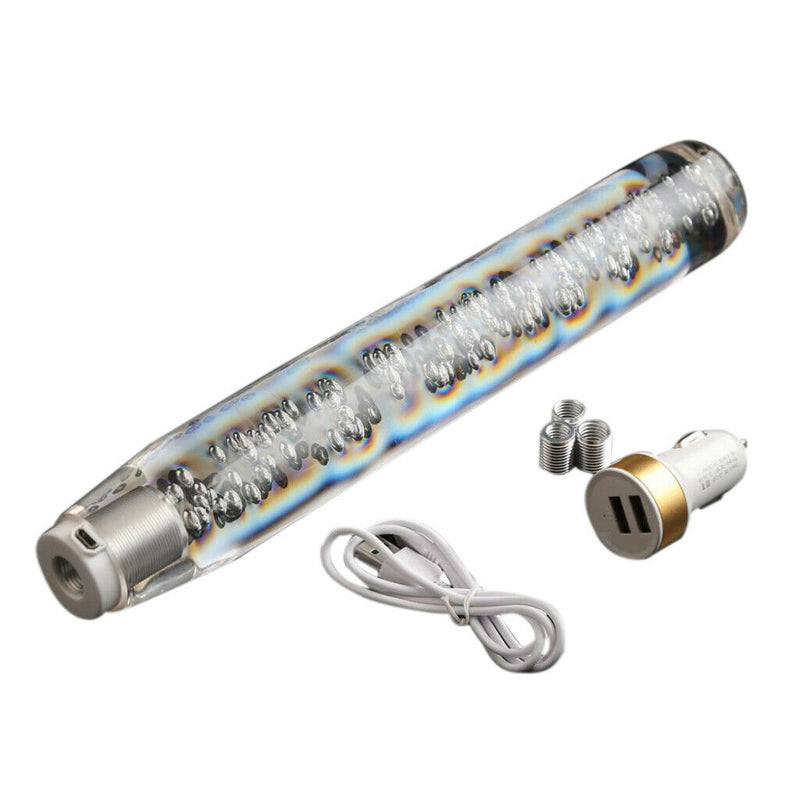 30cm Universal Car Vehicle Crystal LED 7-Color LIGHT Shifter Shift Knob Gear