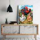 5D DIY Full Drill Diamond Painting Chickens Cross Stitch Embroidery Craft