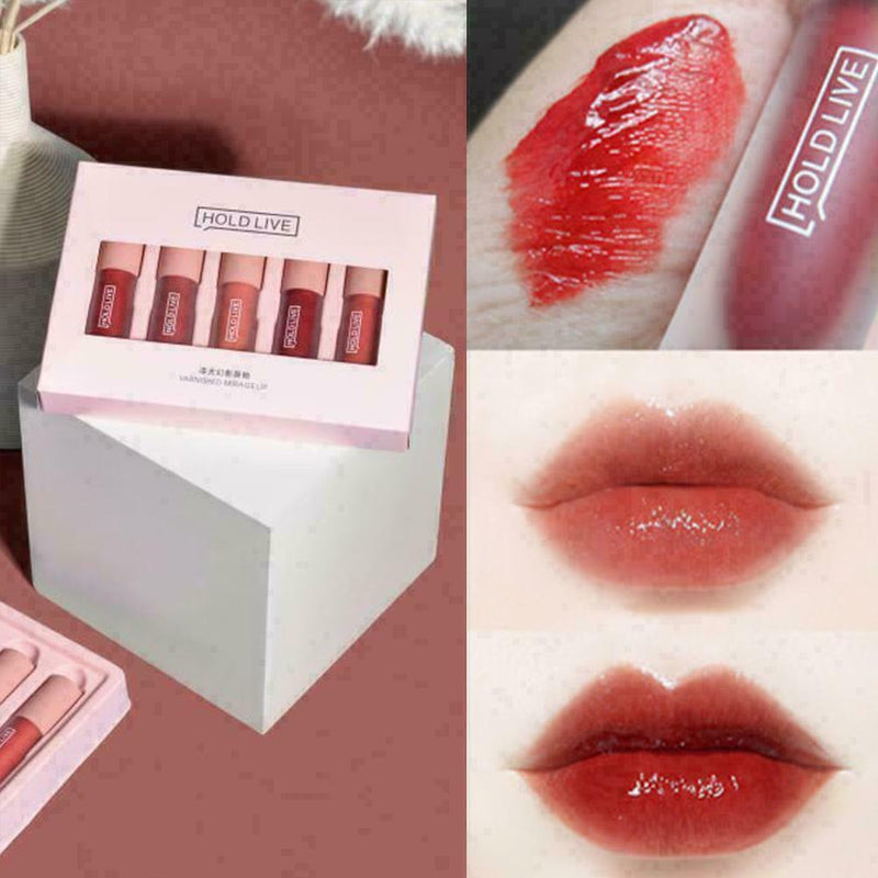 5pcs Frauen Lippenstifte Five Pack Makeup Mini Lack Lip Z3O9 Ph J7S2 Glaze- Q8J1