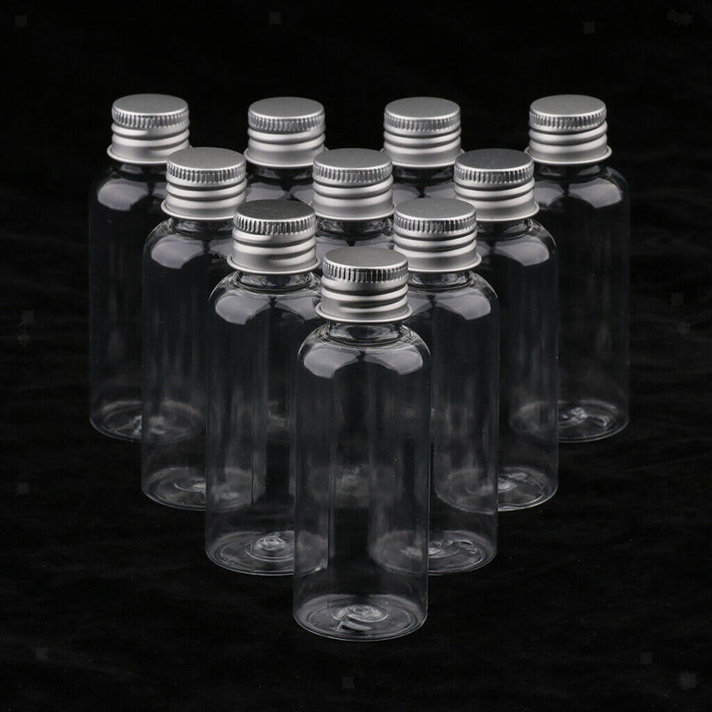 10 Pcs Lab Supplies Liquid Sample Plastic Bottles - Collection Vials - Clear