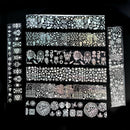 8pcs Holographic Foil Nail Art Xmas Dreamcatcher Geometric Transfer Stickers DIY