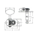 Guitar Bridge String Tuner Tuning Peg Machine Heads for Acoustic Guitar 3R3L