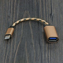 Braided Adapter For Android Transmission OTG Mobile Phone Accessories Data Cable