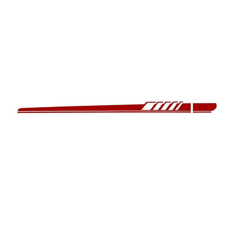 2pcs Car Side Body Vinyl Decals Long Stripe Stickers for Mercedes-Benz(Red)