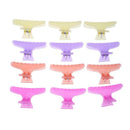 12pcs/Set Salon Hairdressing Butterfly Clips 4 Colors Hairpin Styling Tool A