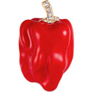 Vivid Green Pepper Brooch Pin Shape Brooch Hijab Needle Red Vegetable Brooc