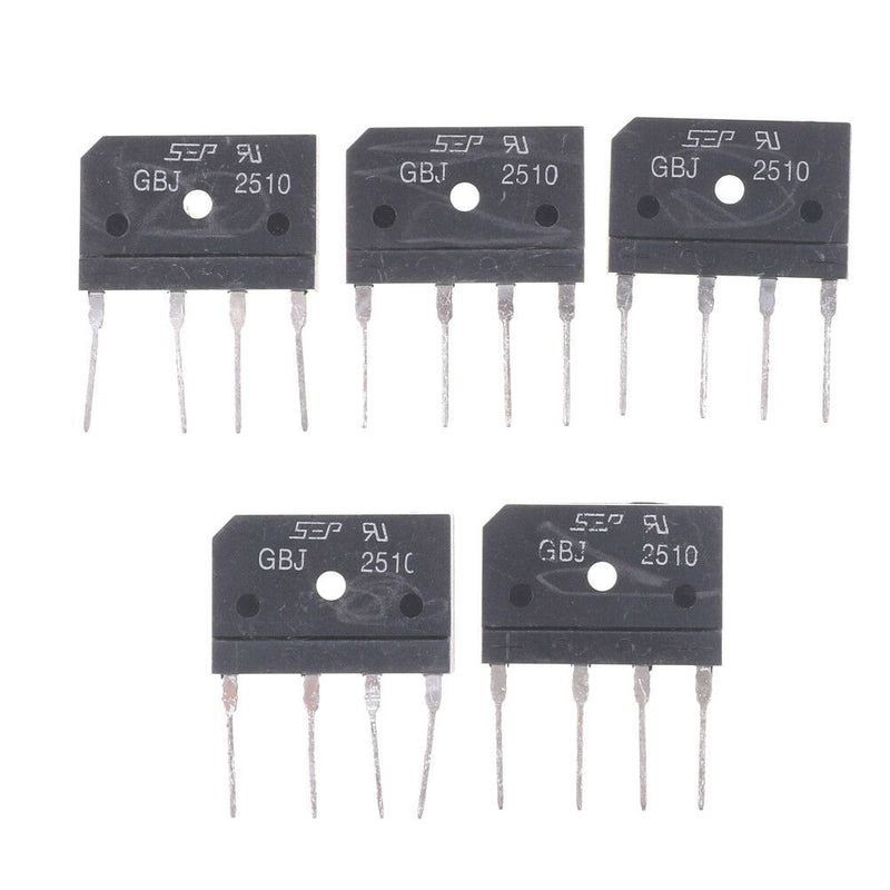 5Pcs GBJ2510 2510 25A 1000V Single Phases Diode Bridge Rectifier Kw