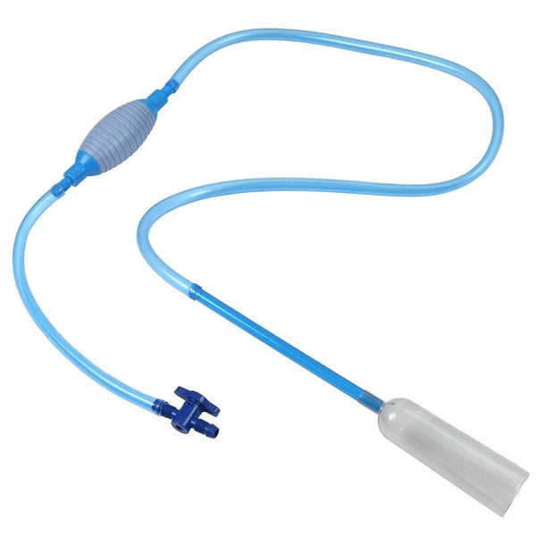 Aquarium Switch Control Water Siphon Vacuum Pump, Blue X4S4