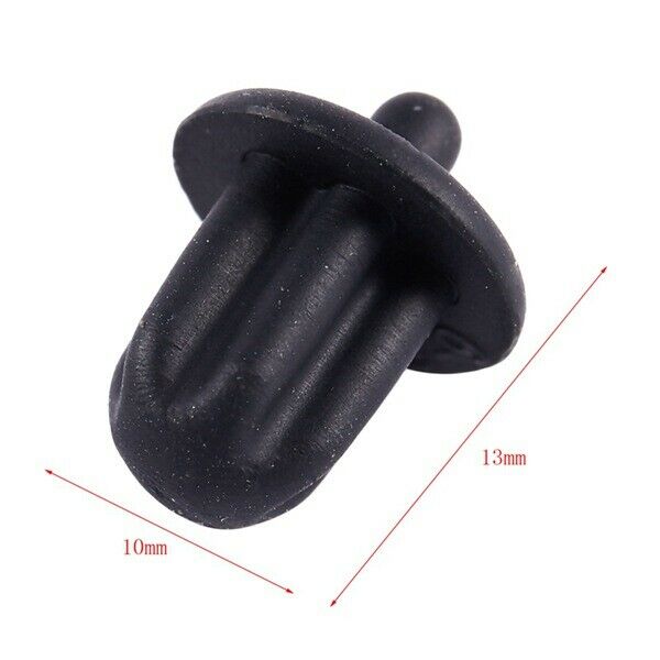 10x Black Rubber 6.35mm Audio Jack PC DVD Microphone Socket Dust Cover N3B6