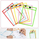 1 Set A4 Wipe Clean Pockets Drawing Writing Colouring Erase Dry Paper Marke K5D0
