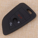 Car 3 Button Silicone Remote Smart Key Shell Case For BMW X1 X5 X6 5 7 2016-2018