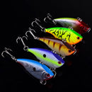 Lot 5Pcs Fishing Lures Kinds Of Minnow Fish Bass Tackle Hook Baits Crankbaits M&