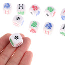 10pcs Six-sided Poker Dice for Casion Poker Card Liar's Dice Game Accessory DES