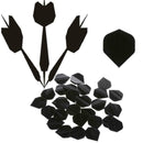 30 Pcs PET Dart Flights High Quality Simple Black Darts Accessories BIN T4V H5W7