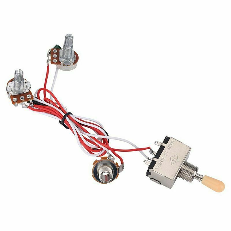 Guitar Wiring Harness 3Way Toggle Switch 1V1T 500k Electric Guitar 2 Humbuc
