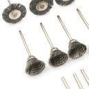 27pcs Brass Brush Wire Wheel Brushes Die Grinder Rotary Electric Polishing Tool&