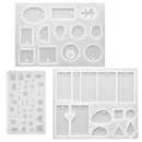 3 Pcs Silicone Casting Molds,Diy Jewelry Pendant Craft Making Moulds With H Y5M9