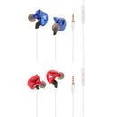 In Ear Sports Earphone With Microphone Stereo Bass Sound Headsets Earbuds Red