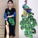 Women Sequin Peacock Embroidery Applique Patch Sew On Clothes Accessory  ME