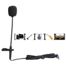 Clip On Lapel Microphone Handsfree Wired Capacitive Mini Lavalier Mic 3.5mm Jack