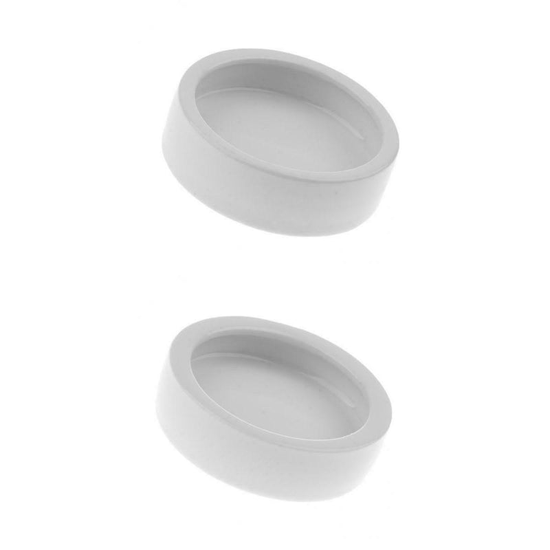 2x Reptile Feeder Ceramic Food Bowl Anti-escape for  White S/M