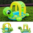 Kids Baby Toddler Tortoise Swimming Pool Swim Ring Float Seat Boat With Sunsha