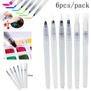 6pcs Pilot Water Color Brush Refillable Pen Watercolor Drawing Painting Tool