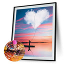 5D DIY Full Round Drill Diamond Painting Lake Love Cross Stitch Embroidery