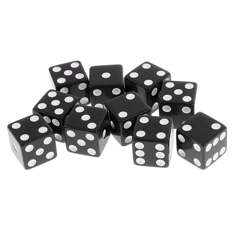10 Piece D6 Dice Playing Games for Dungeons and Dragons MTG RPG Gaming 16mm
