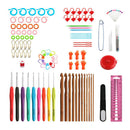 110Pcs Ergonomic Crochet Hooks Set Knitting Needle Zipper Organizer w/ Case