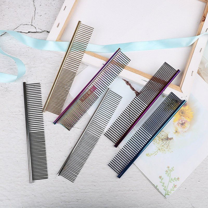 Stainless steel hair comb brush shedding flea for cat dog pets trimmer groomi Gw