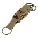 Outdoor Military Belt MOLLE Webbing Buckle Hanging Carabiner Key Hook Khaki