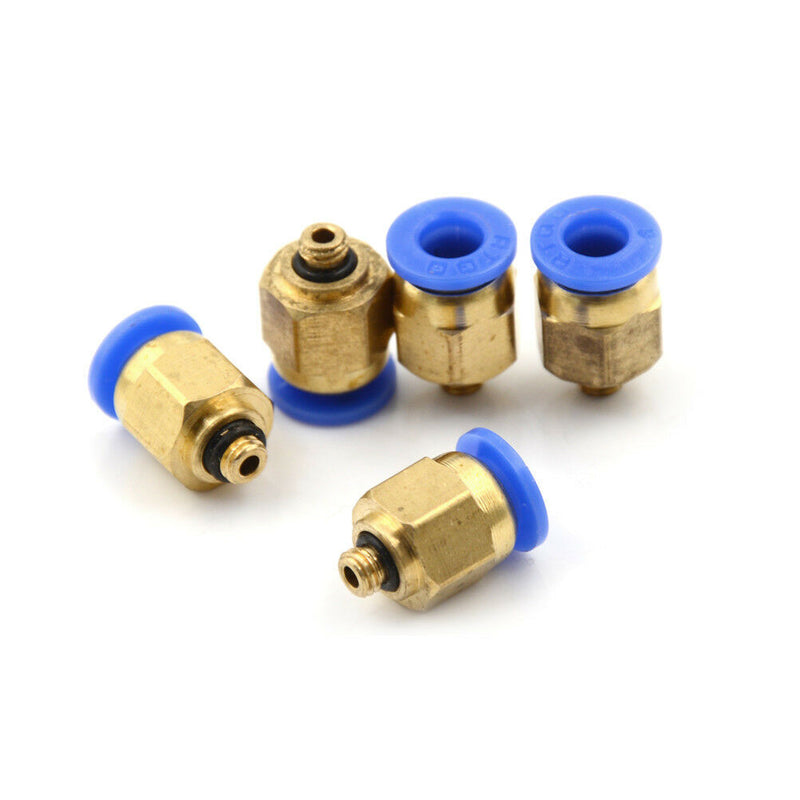 5PCS Male M5 - 6mm Straight Push in Fitting Pneumatic Push to Connect Air Hn