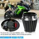 48mm Motorcycle Air Filter Mushroom Head Clamp-on Pod Filter Air Cleaner A