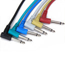Set Of 6pcs 30CM 1FEET GUITAR PEDAL PATCH CABLE  6.35 JACK 1/4"